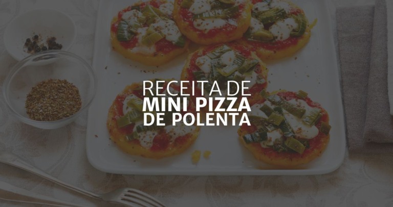 Receita de Mini Pizza de Polenta