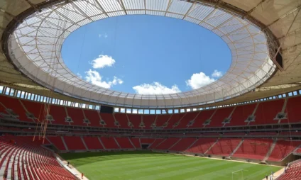 O estádio Mané Garrincha será o palco de Nova Iguaçu e Inter. Foto: Divulgação 