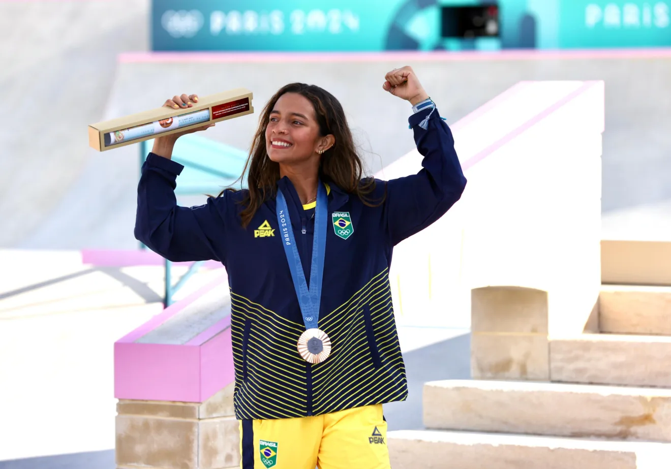 Rayssa Leal garante a medalha de bronze na categoria. Crédito: Gaspar Nóbrega/COB	