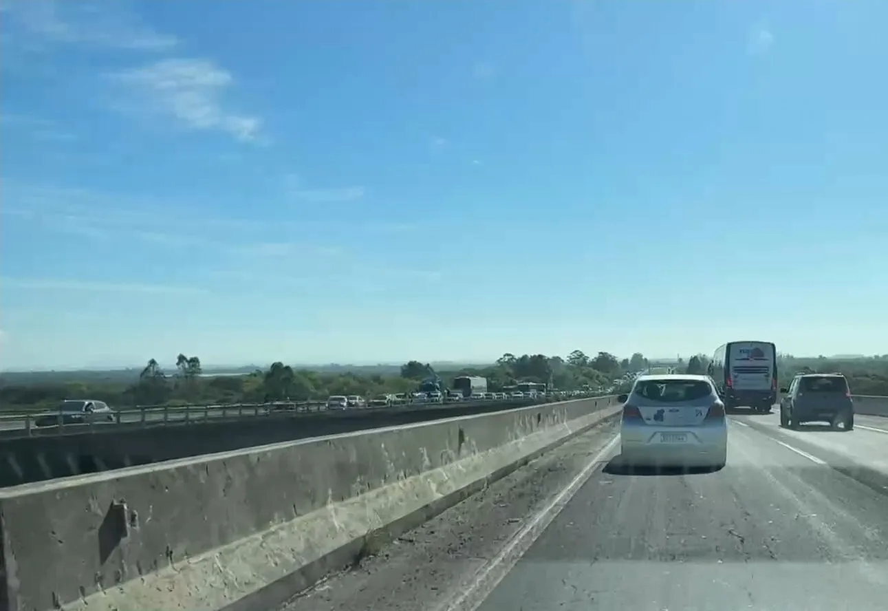 Imagem mostra ponte do Jacuí, no quilômetro 102 da BR-290.