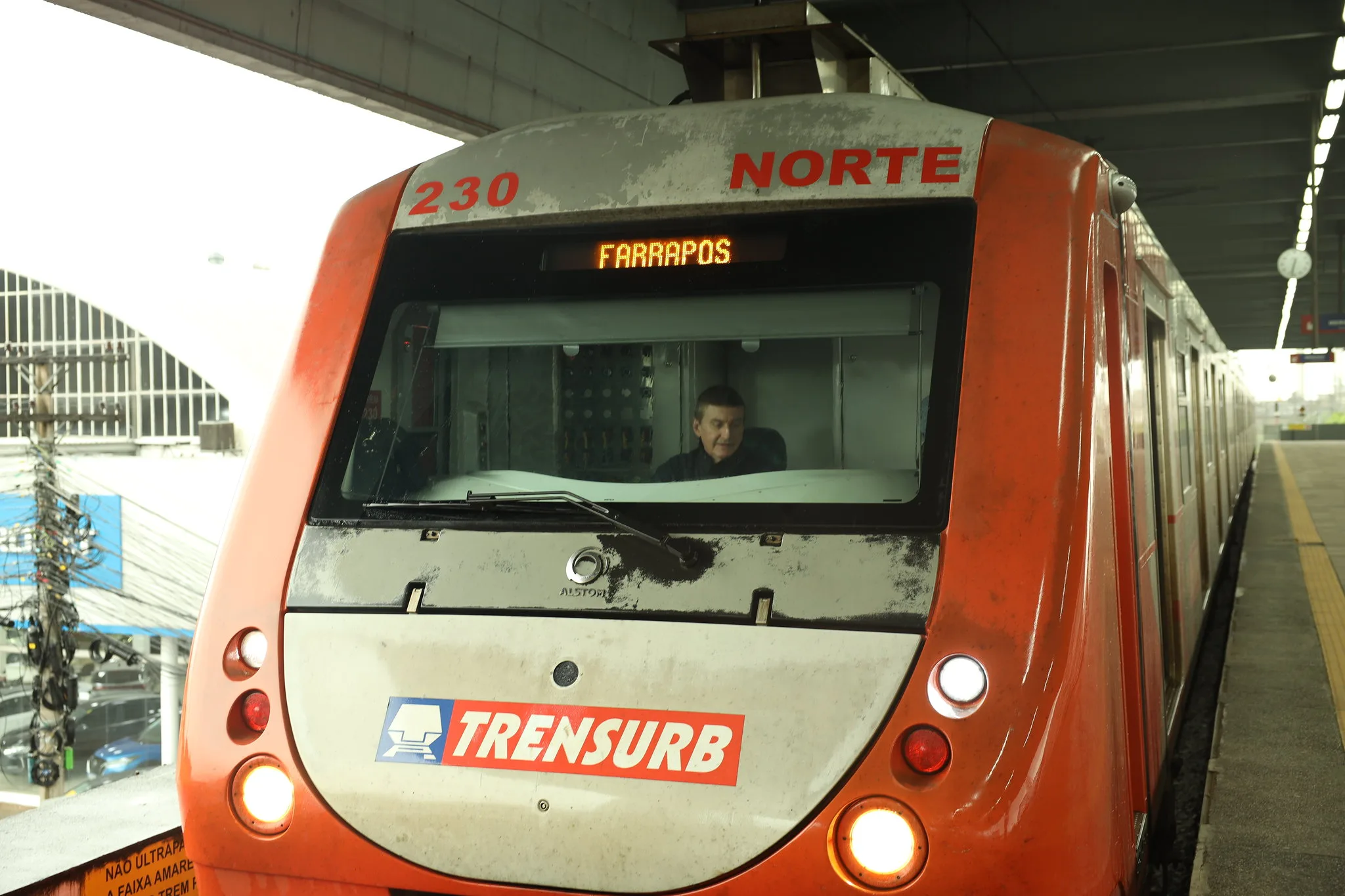 Operação da Trensurb na estação Farrapos. Crédito: Juliano Lannes/Trensurb