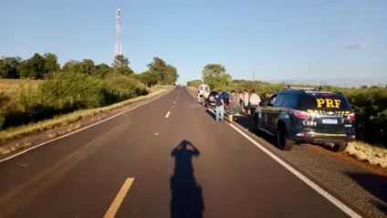 Imagem da BR-290, em São Gabriel, onde ocorreu acidente com morte.