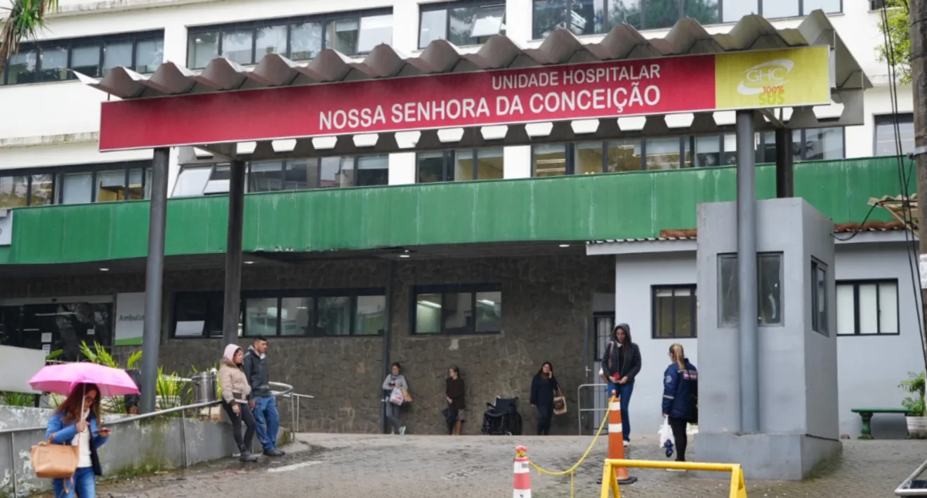 Fachada do Hospital Nossa Senhora da Conceição, em Porto Alegre. Crédito: Gabriel Bandeira / Ministério da Saúde Fachada do Hospital Nossa Senhora da Conceição, em Porto Alegre. Crédito: Gabriel Bandeira / Ministério da Saúde