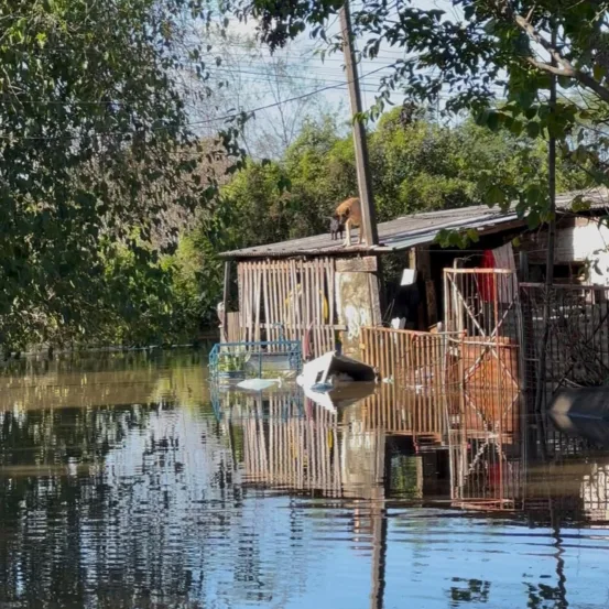 Enchente em Alegrete, na Fronteira Oeste. Crédito: Prefeitura de Alegrete / Divulgação