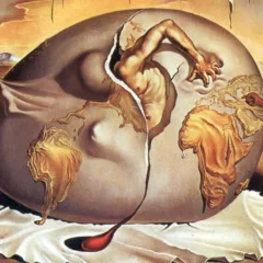Criança geopolítica observando o nascimento do homem novo (1943) - de Salvador Dalí