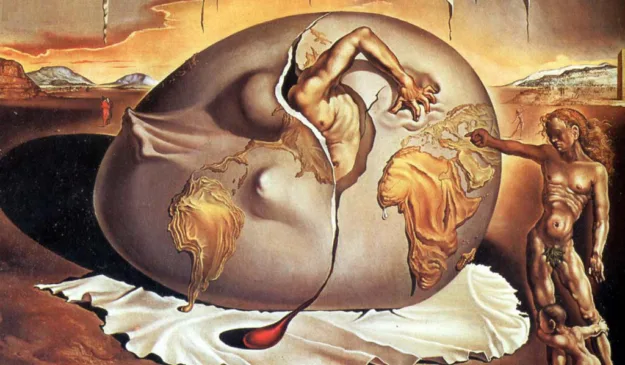Criança geopolítica observando o nascimento do homem novo (1943) - de Salvador Dalí