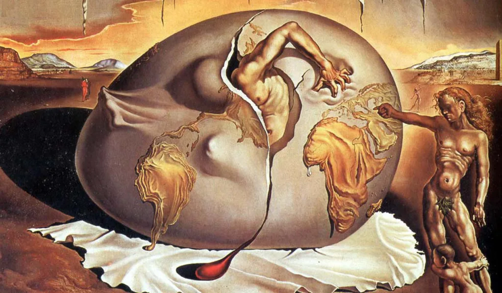 Criança geopolítica observando o nascimento do homem novo (1943) - de Salvador Dalí