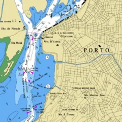 Mapa antigo mostra área de deposição de sedimentos (verde) e Coroa da Balseiras (desenho pontilhado) - clique p/ ampliar - Foto: Cartografia de Marinha - levantamentos de 1961 a 1964