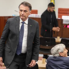 Brasília (DF), 10/06/2025 | O ex presidente Jair Bolsonaro chegando para depoimento na 1 turma do STF. Crédito: Valter Campanato/Agência Brasil