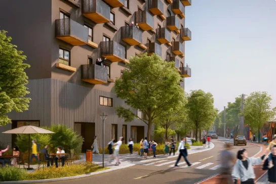 Proposta é criar um calçadão (boulevard) da esquina da General Salustiano com a Andradas ao Largo dos Açorianos. Crédito: ABF Developments / Divulgação