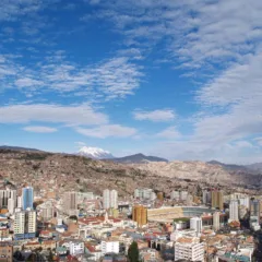 Vista da cidade de La Paz, capital da Bolívia. Crédito: Centro de Comunicaciones La Paz