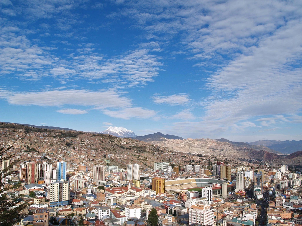Vista da cidade de La Paz, capital da Bolívia. Crédito: Centro de Comunicaciones La Paz