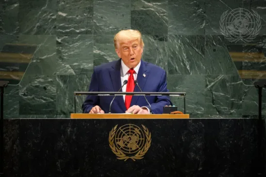 Donald Trump, presidente dos Estados Unidos da América, discursa no debate geral da octogésima sessão da Assembleia Geral - Foto: ONU/Divulgação