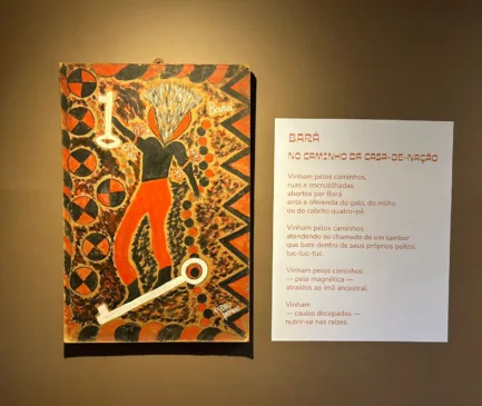 Colaboração das pinturas de Pedro Homero e poesias de Oliveira Silveira compõe a mostra na sede do IEL - Foto: Divulgação / IEL
