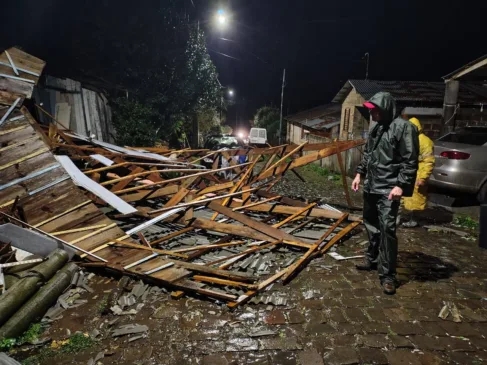 Danos causados pelo temporal em Soledade. Crédito: Prefeitura de Soledade  / Divulgação