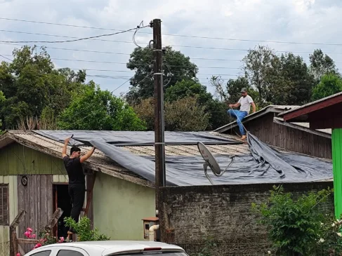 Destelhamentos em Boa Vista das Missões. Crédito: Gilvan Vargas / Portal GV, via Prefeitura de Boa Vista das Missões