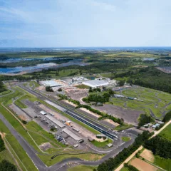 Imagem aérea do Velopark. Crédito: (autor não creditado) / Velopark