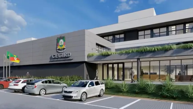 Centro Estadual de Gestão Integrada de Riscos e Desastres, que deve ser incorporado à estrutura da Defesa Civil do RS. Crédito: Governo do RS / Divulgação