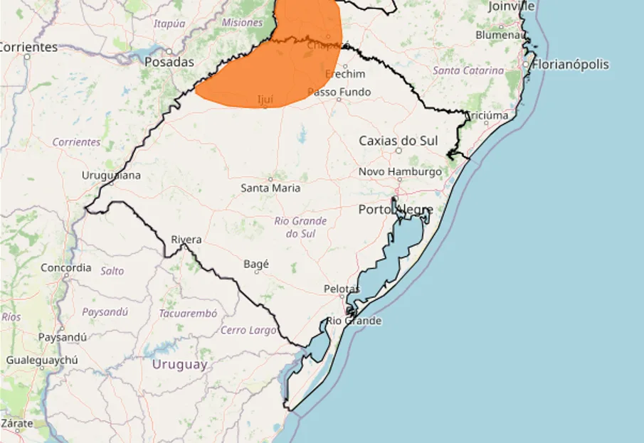 Inmet prevê tempestades no RS nos próximos dias